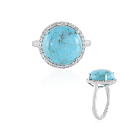 Zilveren ring met een turkoois
