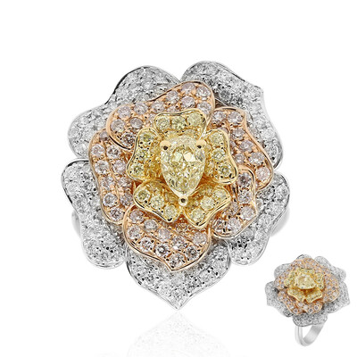 Gouden ring met een gele SI2 diamant (CIRARI)
