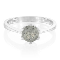 Zilveren ring met een spectroliet
