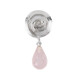 Zilveren hanger met een rozen kwarts