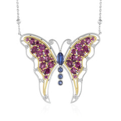 Zilveren halsketting met rhodolieten (Dallas Prince Designs)