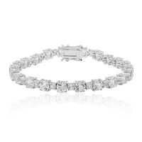 Zilveren armband met witte topaasstenen