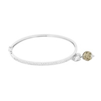 Zilveren armband met een cognac kwarts