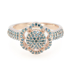 Zilveren ring met Fancy diamanten