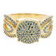 Zilveren ring met Fancy diamanten