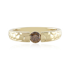 Gouden ring met een I1 Bruine Diamant (de Melo)