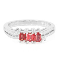 Zilveren ring met Malawi robijnen
