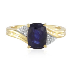 Zilveren ring met een Madagaskar Blauwe Saffier