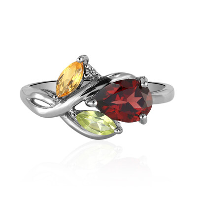 Zilveren ring met een Mozambique granaat