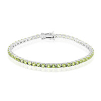 Zilveren armband met Birmese Peridoots