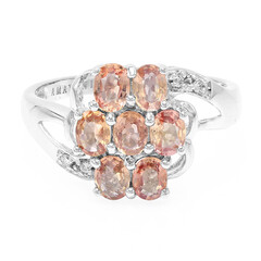 Gouden ring met Onverhitte Padparadscha Saffieren (AMAYANI)