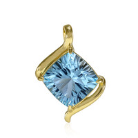 Zilveren hanger met een hemel-blauwe topaas
