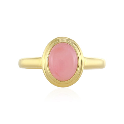 Zilveren ring met een roze opaal