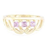 Gouden ring met Onverhitte Purper Saffieren