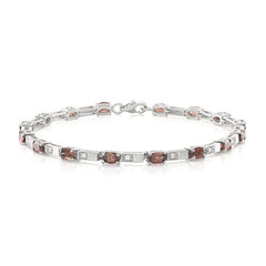 Zilveren armband met rode zirkonen