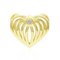 Zilveren hanger met een I1 (G) Diamant