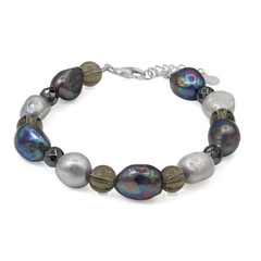 Zilveren armband met rookkwartskristallen (TPC)