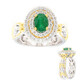 Zilveren ring met een Zambia-smaragd (Gems en Vogue)