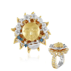 Zilveren ring met Madeira citrienstenen (Gems en Vogue)