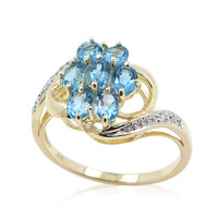 Gouden ring met Ratanakiri zirkonen