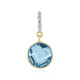 Gouden hanger met een Zwitsers-blauwe topaas