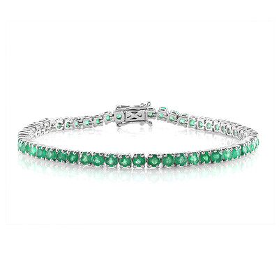 Zilveren armband met Braziliaanse smaragden