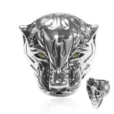 Zilveren ring met I2 Gele Diamanten