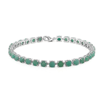 Zilveren armband met Braziliaanse smaragden
