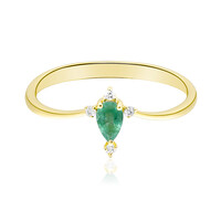 Gouden ring met een AAA Zambia smaragd (CIRARI)