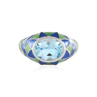 Zilveren ring met een hemel-blauwe topaas (Adela Silber)
