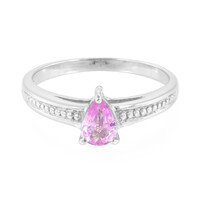 Zilveren ring met een Ceylon roze saffier