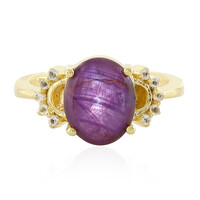 Zilveren ring met een Channapatna Ster Robijn