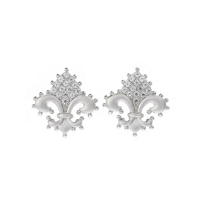 Zilveren oorbellen met zirkonen (Dallas Prince Designs)