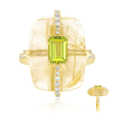 Gouden ring met een Dashine Peridoot (CIRARI)