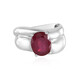 Zilveren ring met een Madagaskar Robijn (de Melo)