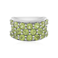 Zilveren ring met peridoots (de Melo)