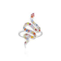Zilveren ring met saffieren