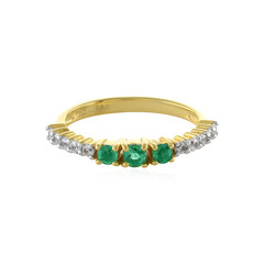 Zilveren ring met een Columbiaanse smaragd