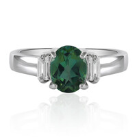 Zilveren ring met een Vlindergroene Topaas