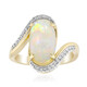 Gouden ring met een Braziliaanse witte opaal