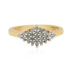 Zilveren ring met I3 (I) Diamanten