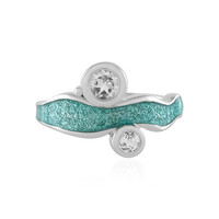 Zilveren ring met een witte topaas (Adela Silber)