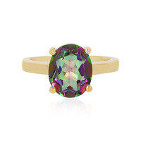 Zilveren ring met een mystieke kwarts