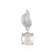 Zilveren hanger met een Witte zoetwater kweekparel