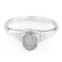 Zilveren ring met een labradoriet