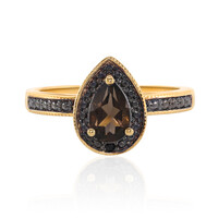Zilveren ring met een rookkwarts