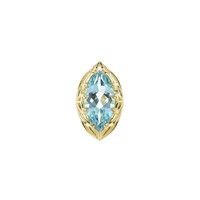Gouden hanger met een hemel-blauwe topaas