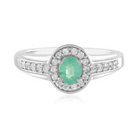 Zilveren ring met een Russische smaragd