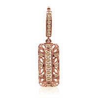 Gouden hanger met SI1 Argyle Rose De France Diamanten