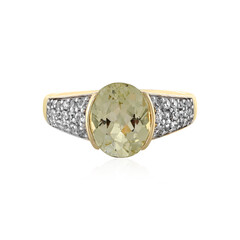 Gouden ring met een kanariegele kunziet